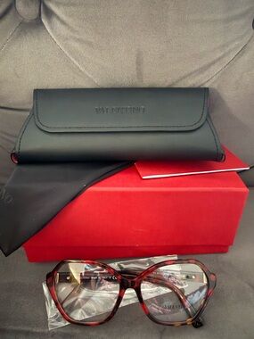 Valentino VA3073 5194 Eyeglass Frames Red Havana Black NEW In Box